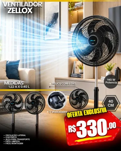 Ventilador de Coluna Zellox 