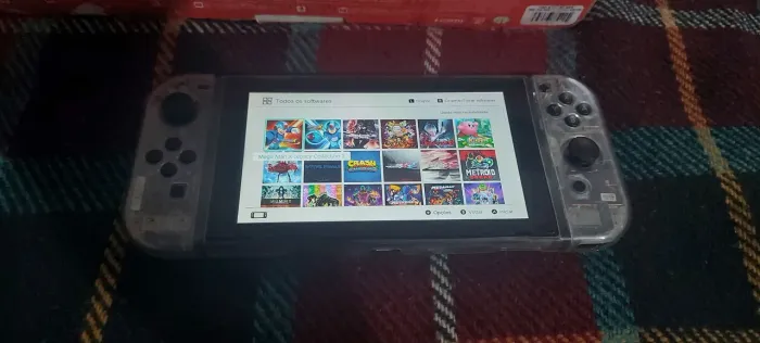Nintendo SWITCH v2 cartão sd 512gb desbloqueado levo em estação