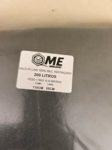 Saco lixo 100 e 200 litros preto reforçado 