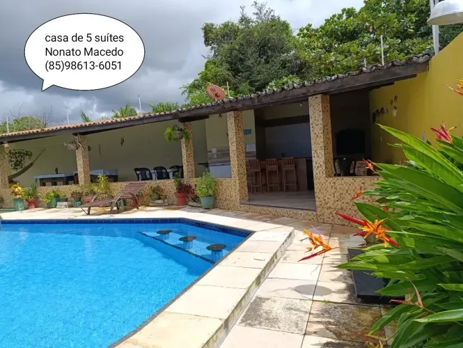 Casa Temporada 5 suítes com piscina - vaga para mais de 10 carros