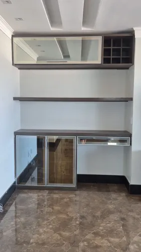 BAR PLANEJADO com adega 9 Garrafas + Prateleira decorativa+ Balcão inferior - 3 Peças