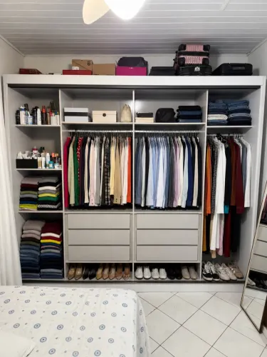 Guarda Roupa Casal, 2 Portas De Correr, 6 Gavetas