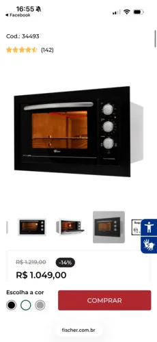 ? *FORNO FISCHER FIT LINE 48L - NOVO* ?
