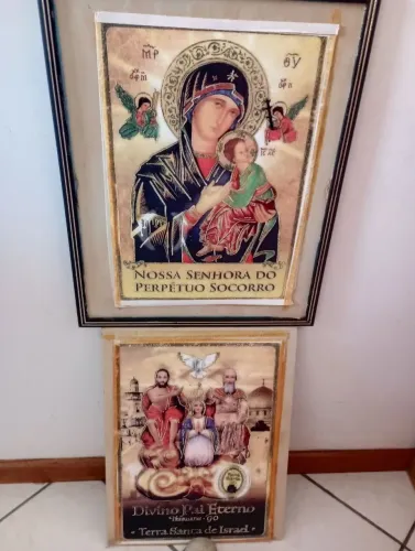 Quadro Nossa Senhora e Divino Pai Eterno 