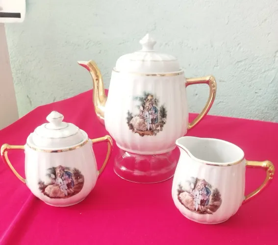 Conjunto de chá cenas galantes