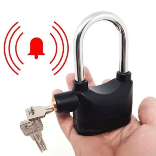 Cadeado antifurto com alarme sonoro