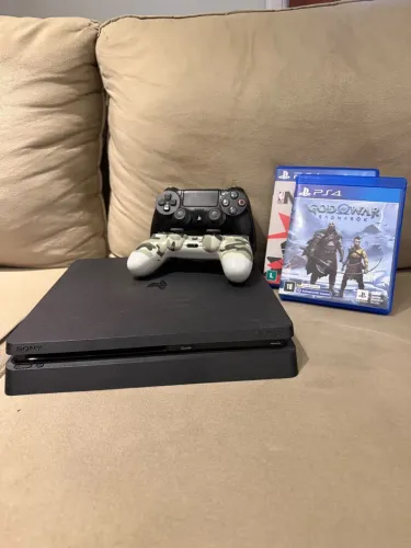 Ps4 seminovo 1Tb, 2 controles