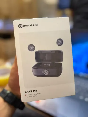 Microfone Hollyland Lark M3 USB-C | Lapela Sem Fio para Vídeos, Lives e Gravações