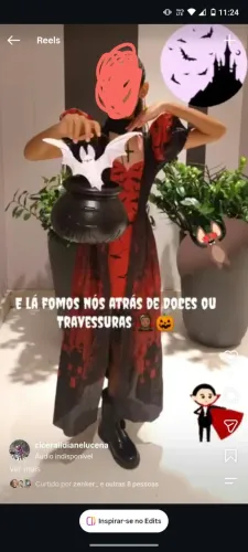 Fantasia Rainha Vampira Infantil Halloween - Vestido
