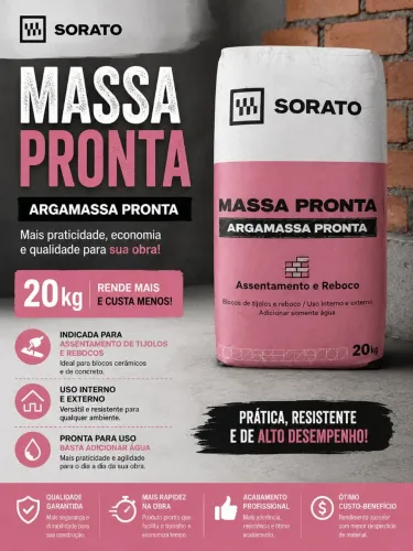 MASSA PRONTA PARA REBOCO E ASSENTAMENTO 