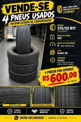 Jogo 4 pneus usados