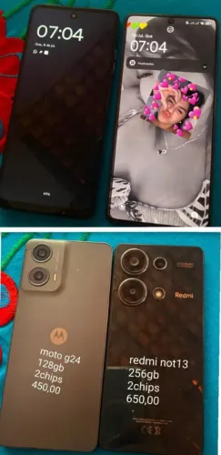 Redmi note13,e um motog24