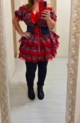 Vestido caipira / Festa junina Adulto Luxo.