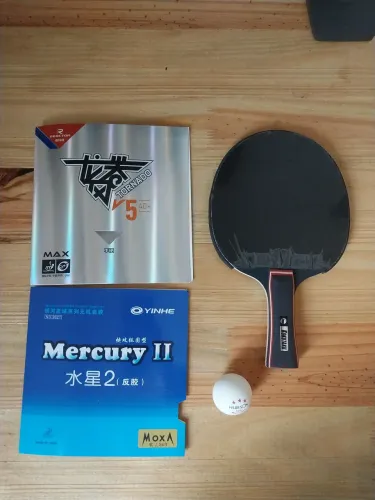 Raquete Kokutaku Mermaid Black + Tornado V5 e Yinhe Mercury II Soft