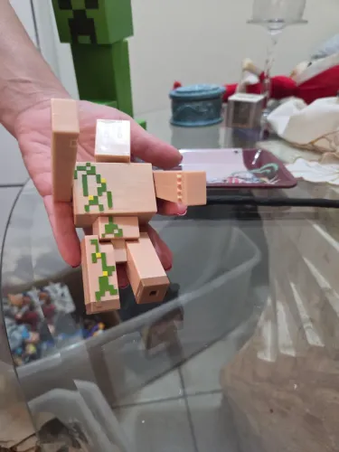 Boneco Iron Golem Golem De Ferro Minecraft Colecionável