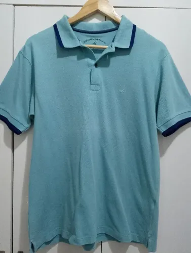 Camisa polo Brooksfield azul masculino 
