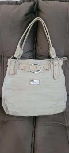 Bolsa Grande Marca Couro Fino, Seminova, Couro Legítimo