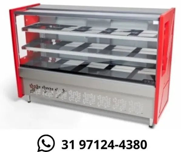 Balcão de Carnes Avícola 1,75M Vermelho Polar