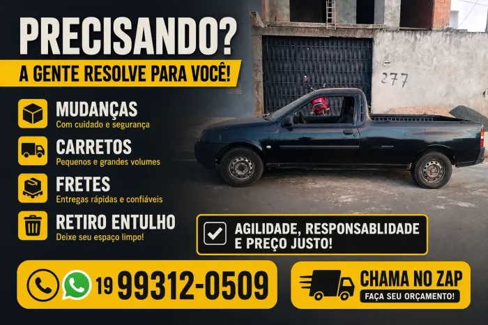 FAZEMOS FRETES E MUDANÇA , RETIRAMOS ENTULHOS.