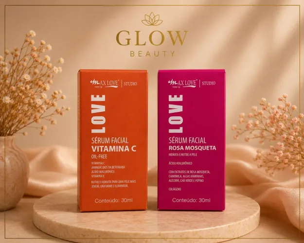 Sérum Facial Max Love Vitamina C ou Rosa Mosqueta | 30