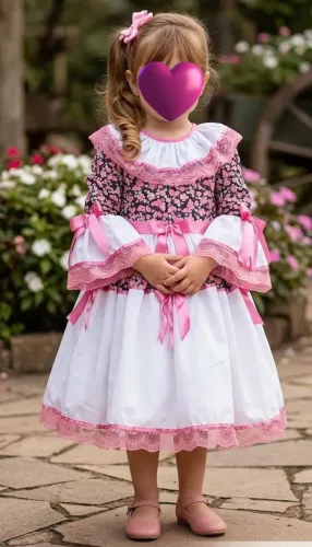 VESTIDO INFANTIL LUXO - TAMANHO 3 (ESTADO DE NOVO!)