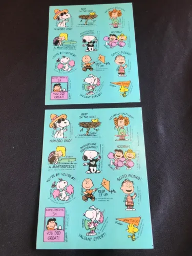 Cartela Adesivo Snoopy