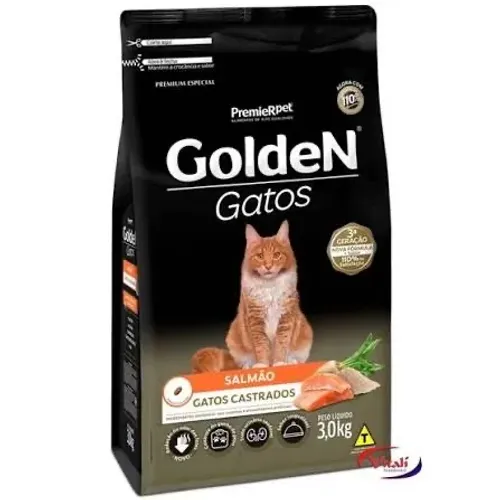 Ração Golden gatos castrados salmão 3kg