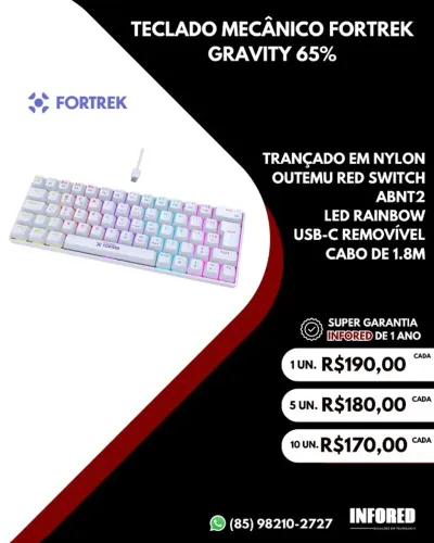 Teclado Mecânico Fortrek Gravity 65%