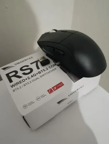 Mouse Gamer Profissional Sem Fio Smailwolf RS7 - Na Caixa