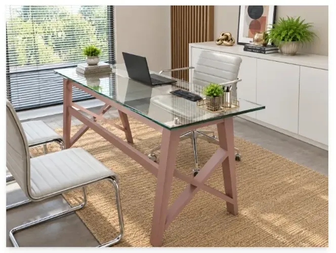 Mesa Santoro Delluxe Woods. Alto Padrão. L174CM X P70cm x A74cm