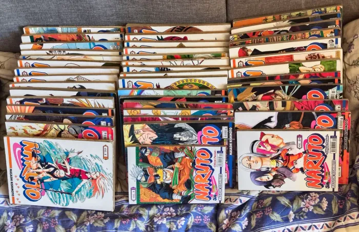 Mega Lote Naruto 42 Mangás Tradicionais, 3 pockets e 2 DVDs Originais Naruto sem cortes
