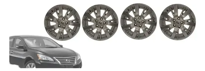 Jogo Roda Nissan Sentra Aro 17 5x114 Original Sv Sl 2014-19 Prateado