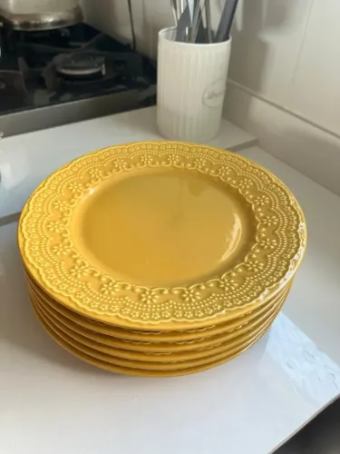 Conjunto de 6 pratos de jantar Rita Lobo Acervo Panelinha