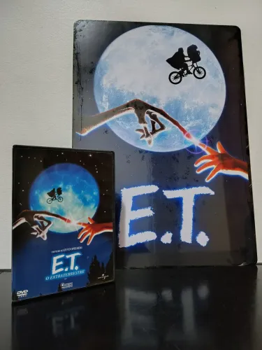 Coleção dvd filme e.t. + placa decorativa
