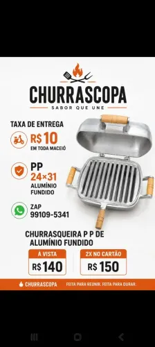 Churrasqueira PP de Alumínio Fundido 24×31