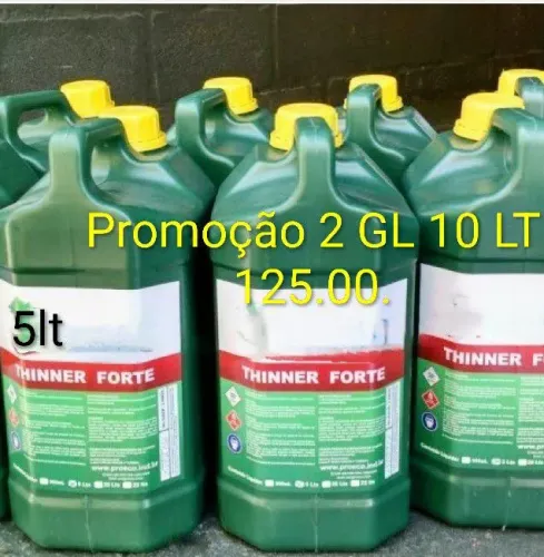 Thinner uso geral 5 LT limpeza diluição .2 GL por 125.00