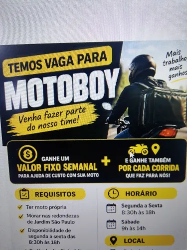 Vagas para motoqueiros