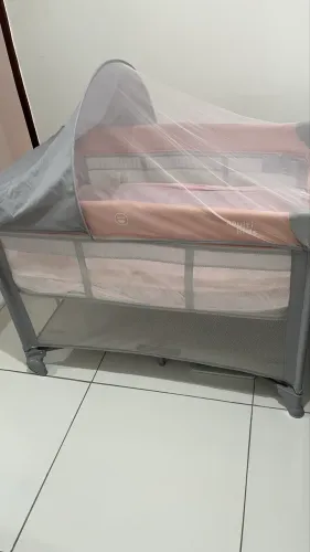 Berço portátil com mosquiteiro + colchão - Excelente estado - R$ 500