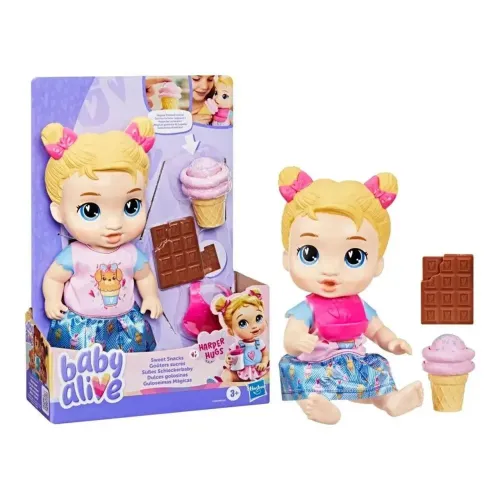 Boneca Baby Alive Guloseimas Mágicas, Harper Hugs Loira - Hasbro