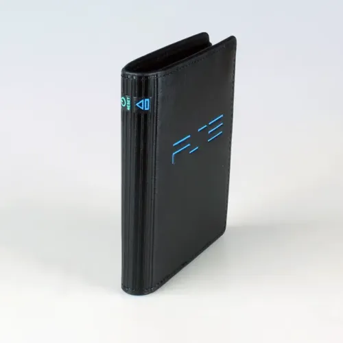 Carteira PS2 PlayStation 2 Gamer Geek Dobrável Porta Cartões Moedas e Cédulas