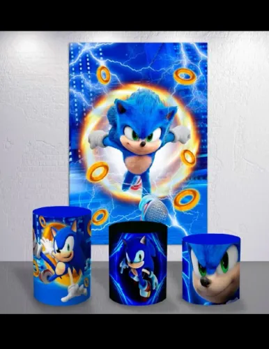 Painel decorativo Tema Sonic 
