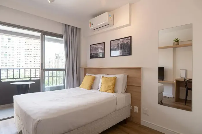 Studio para alugar com 24m², 1 quarto e sem vaga