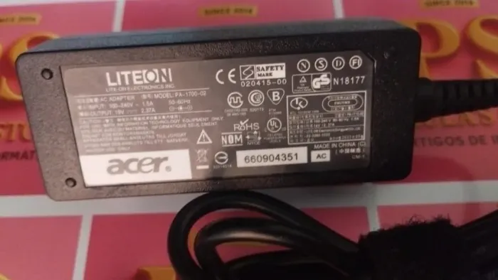 Fonte carregador Notebook Acer Aspire 3 19v 2,37a 45w
