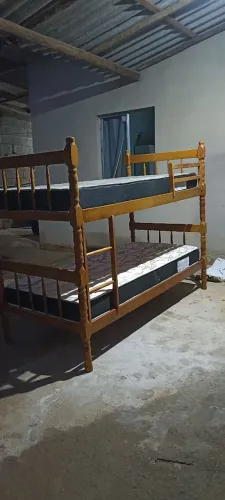 Beliche com grade escada e colchão D.20