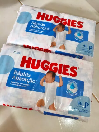 Fralda descartável Huggies P 46 uni