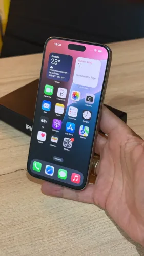 iPhone 15 Pro Max 256GB Natural - Leia o anuncio! Bateria 90%! Loja física!