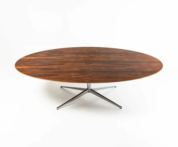 mesa de jantar de madeira Florence Knoll Oval 1,60 X 0,90