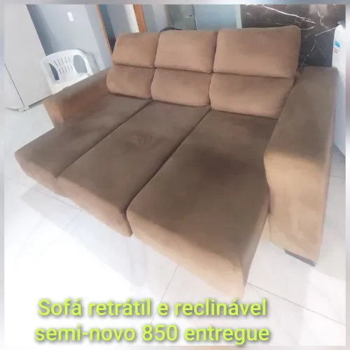 Sofá retrátil e reclinável semi-novo 850 entregue