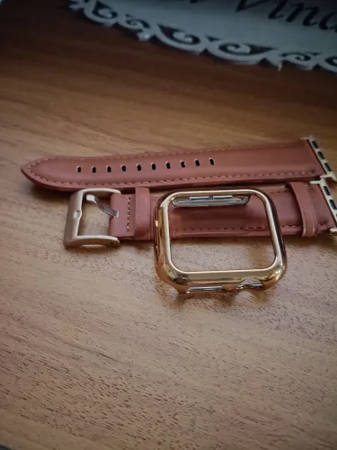 Capa e pulseira couro smartwatch novo 40mm.