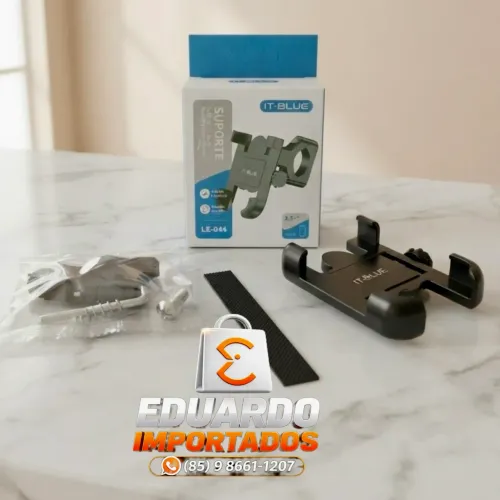 Suporte Resistente, Ajustável em Liga de Alumínio para Celular, Universal 360 (Moto, Bike)